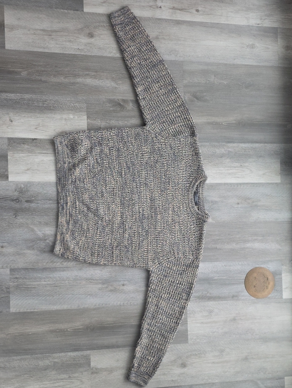 Primark Marled Crewneck Sweater in Grey and Cream